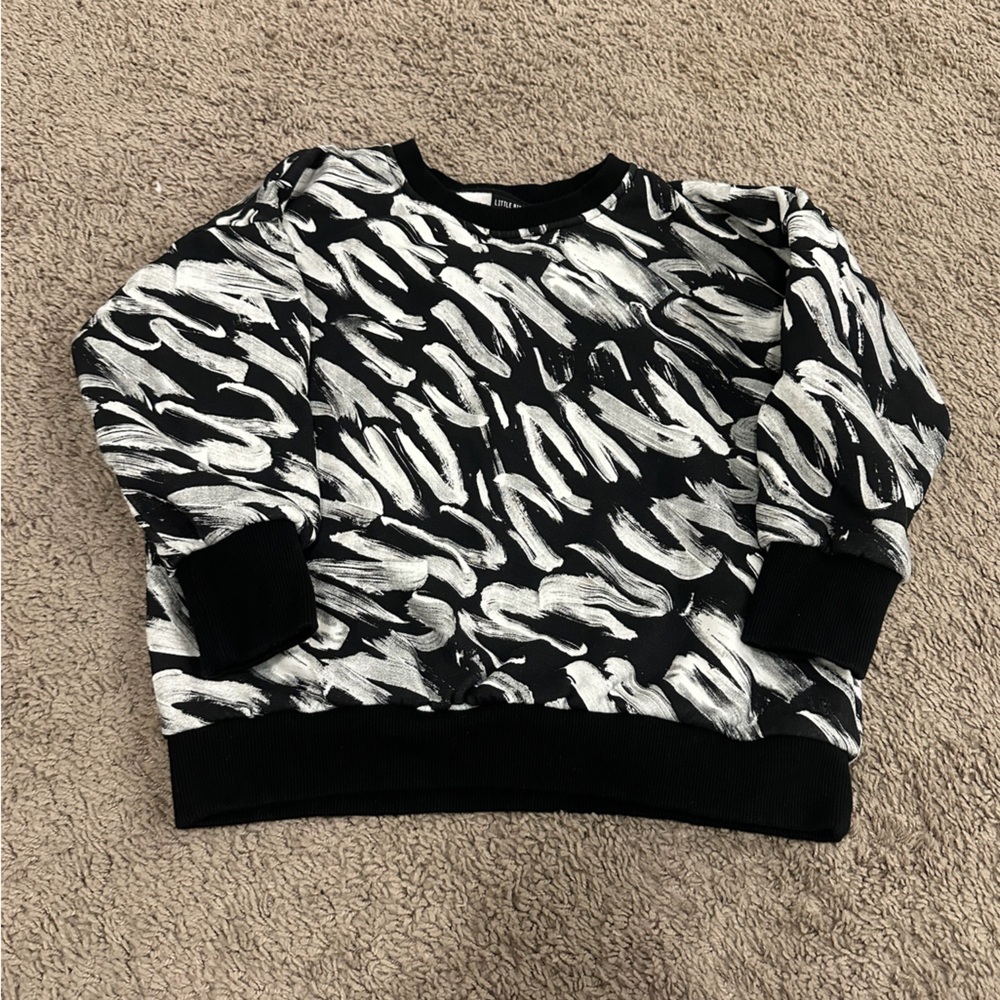 Little Bipsy Monochrome Swirl Sweater